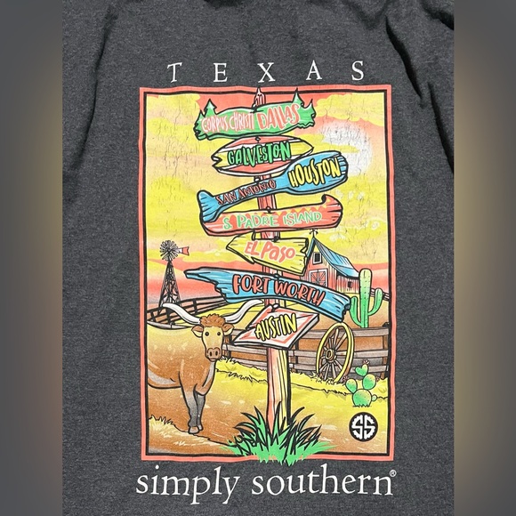 Grey simply southern long sleeve shirt - Picture 2 of 2